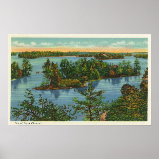 Aeralvy över utgångsläget vid kanalen poster (Framsidan)