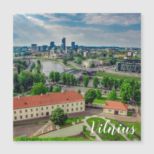Aereriellt utseende av Vilnius, Litauens vykort
