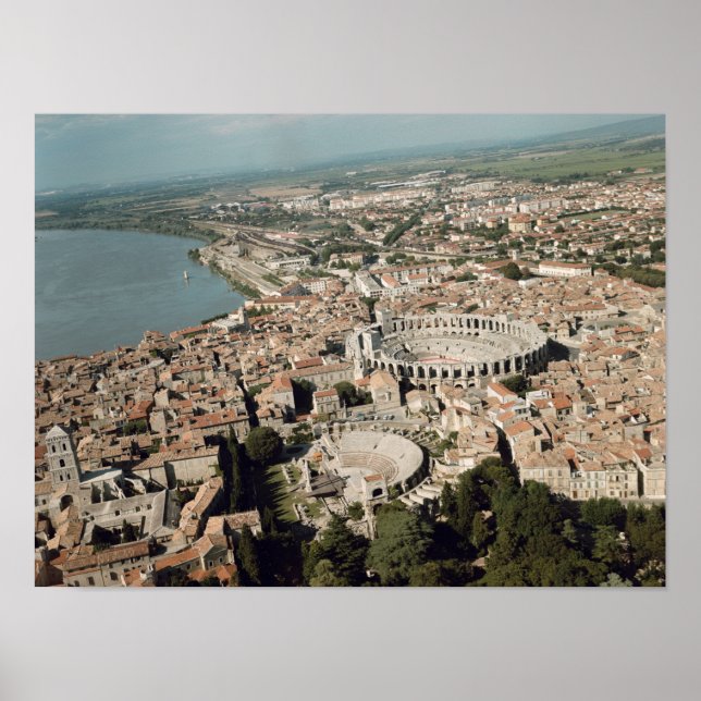 Aereriets syn på staden med poster (Framsidan)