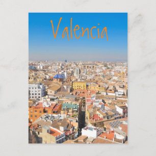 Aererisikt i Valencia, Spanien Vykort