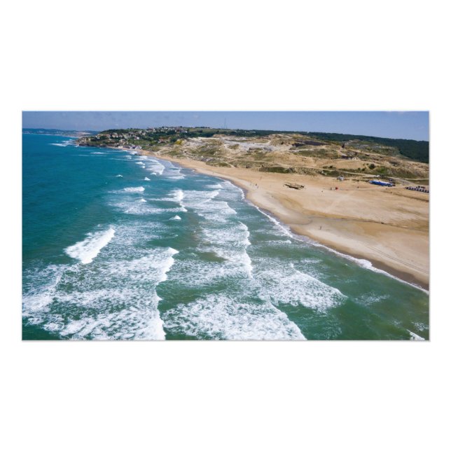 Aererisikt över Svarta havet kusten i Istanbul. Fototryck (Framsidan)