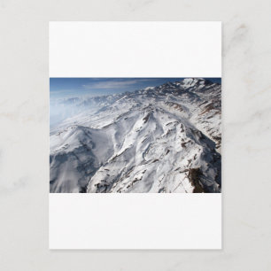Aereriskt perspektiv på skidorten Valle Nevado Chi Vykort