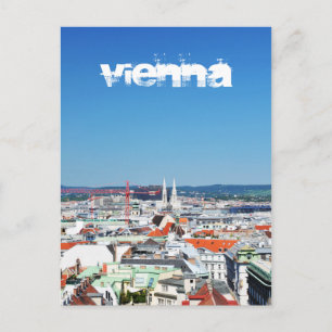 Aereriskt perspektiv på Wien, Österrike Vykort