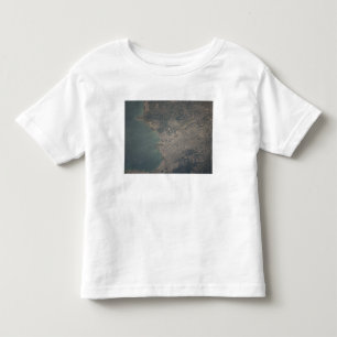 Aereriskt utseende av Haitis hamn-au-Prince-område Tee Shirt