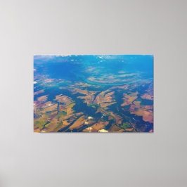 Aereriskt utseende av platta markverk canvastryck