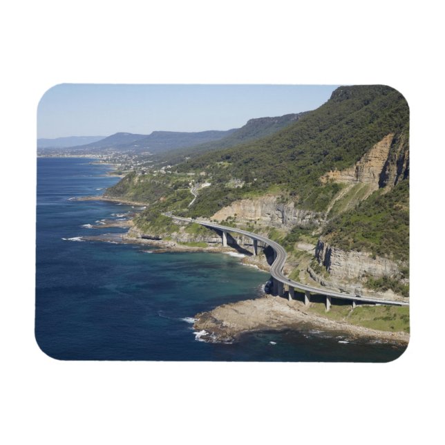 Aererivy över Sea Cliff Bridge nära Wollongong, 2 Magnet (Horisontell)