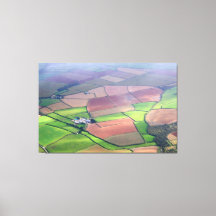 Aererivy över Southern England Platted Canvas Art