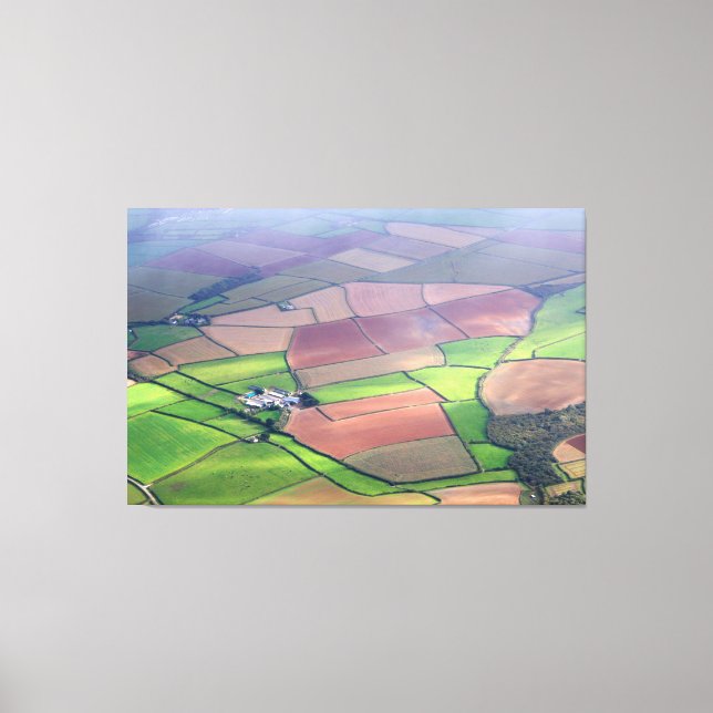Aererivy över Southern England Platted Canvas Art (Framsida)
