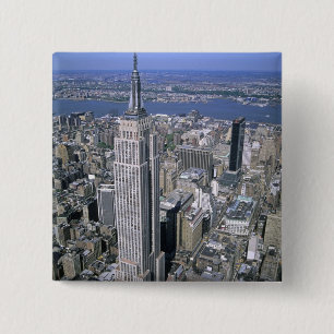 Aeresändning av Byggnaden Empire state och Knapp