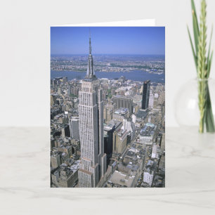 Aeresändning av Byggnaden Empire state och Kort