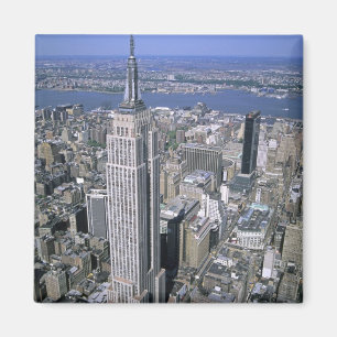 Aeresändning av Byggnaden Empire state och Magnet