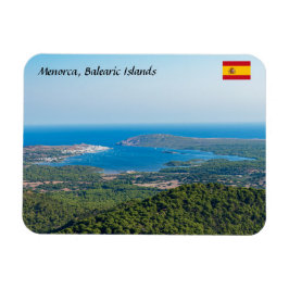 Aeresändning om Menorca från toppmötet i Monte Tor Magnet