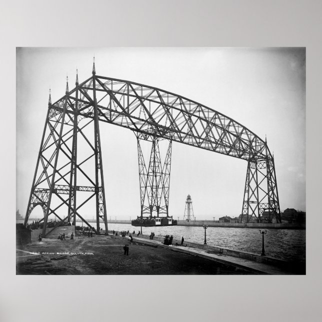 Aerial Bridge Duluth Minnesota Poster (Framsidan)