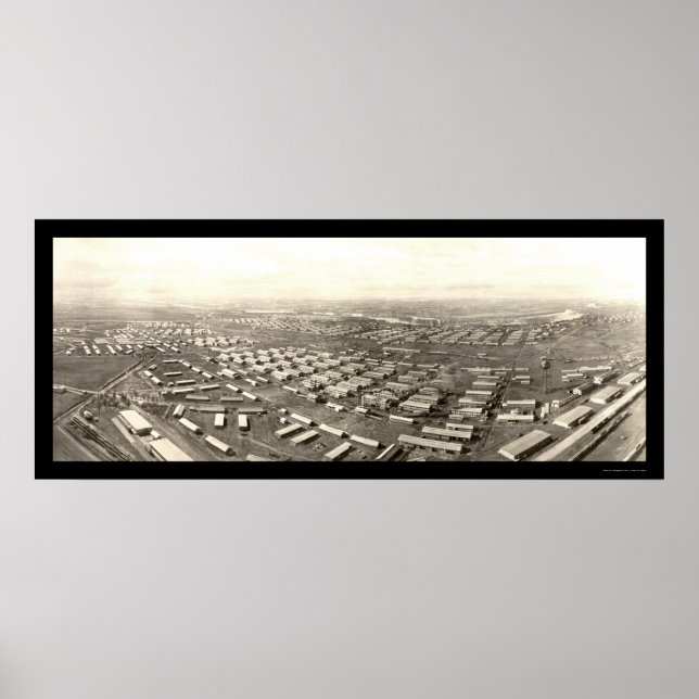 Aerial Camp Grant Photo 1918 Poster (Framsidan)