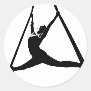 Aerial Dance Stickers Runt Klistermärke