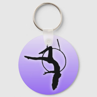 Aerial Dancer Silhouette Keychain Nyckelring