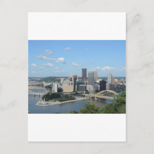 Aerial Downtown Pittsburgh Skyline Vykort
