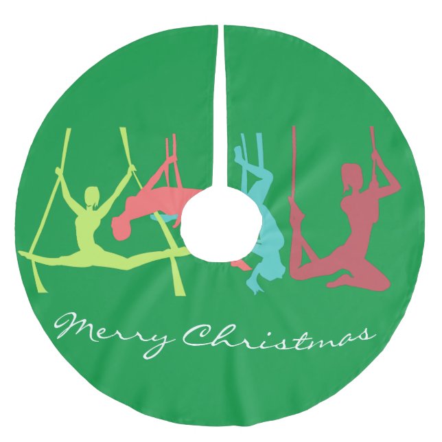 Aerial Fitness Poses Thunder_Cove Julgransmatta Borstad Polyester (Framsidan)