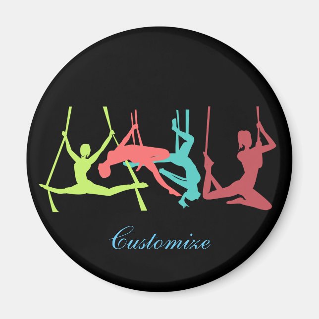 Aerial Fitness Poses Thunder_Cove Magnet (Framsidan)