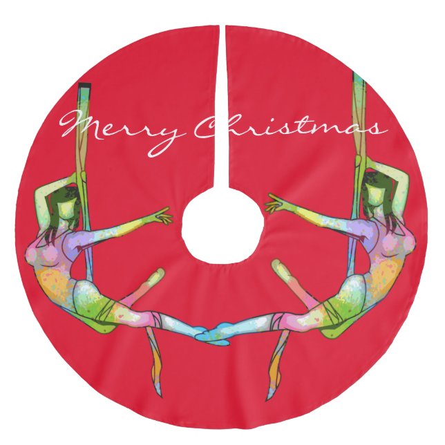 Aerial Fitness Yoga Thunder_Cove Julgransmatta Borstad Polyester (Framsidan)