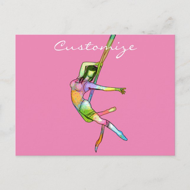 Aerial Fitness Yoga Thunder_Cove Vykort (Framsida)