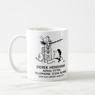 Aerial Fitter & Satellite Dish Fitter Promotional Kaffemugg