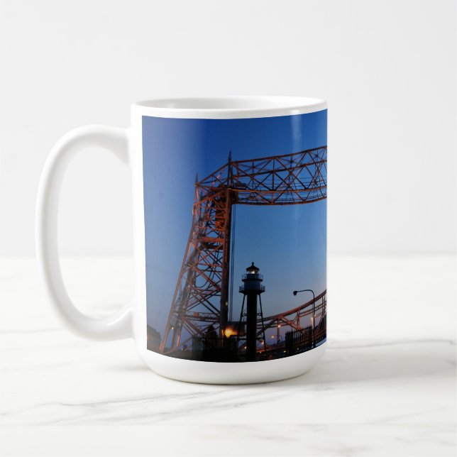 Aerial Hiss Bridge Duluth Minnesota Kaffemugg (Vänster)