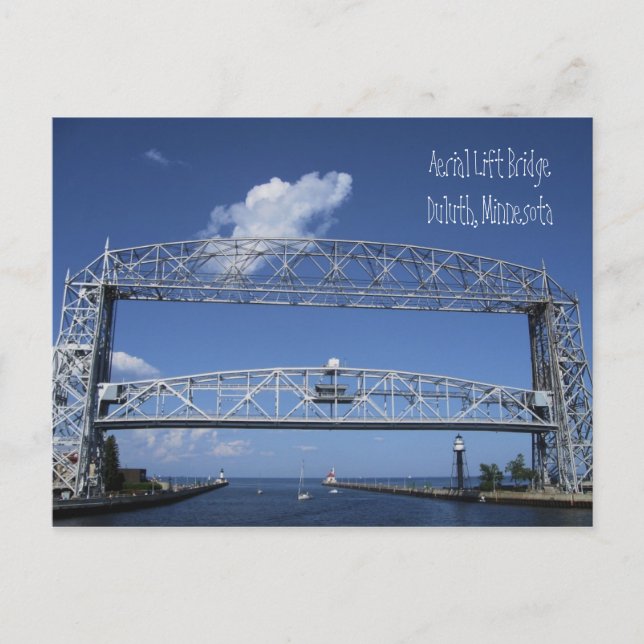 Aerial Hiss Bridge/Duluth, Minnesota Vykort (Framsida)