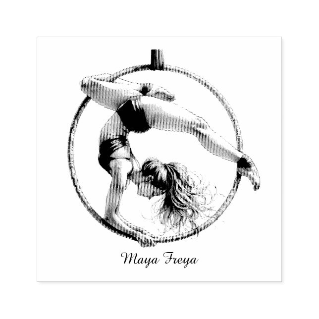 Aerial Hoop Lyra Namn Stämpel (Tryck)