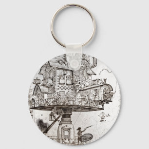 Aerial House Maison Tournante Nyckelring