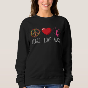 Aerial Kärlek Fred Hjärta Aerial Yoga Hängande Aer T Shirt