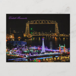 Aerial Lift Bridge och Bentleyville Minnesota Vykort