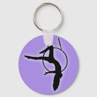 Aerial Monica Ring lyra silhouette Keychain Nyckelring