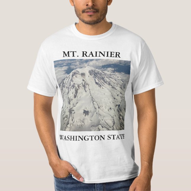 Aerial MT. Rainier Washington State T-shirt (Framsida)