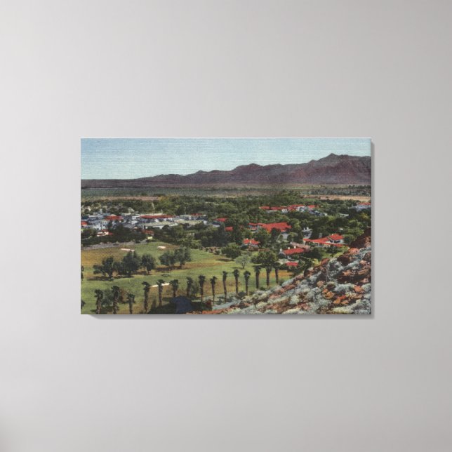 Aerial of O'Donnell Golf Course Canvastryck (Framsida)