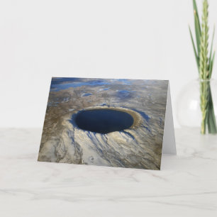 Aerial Pingualuit Crater, Quebec, Kanada. Kort