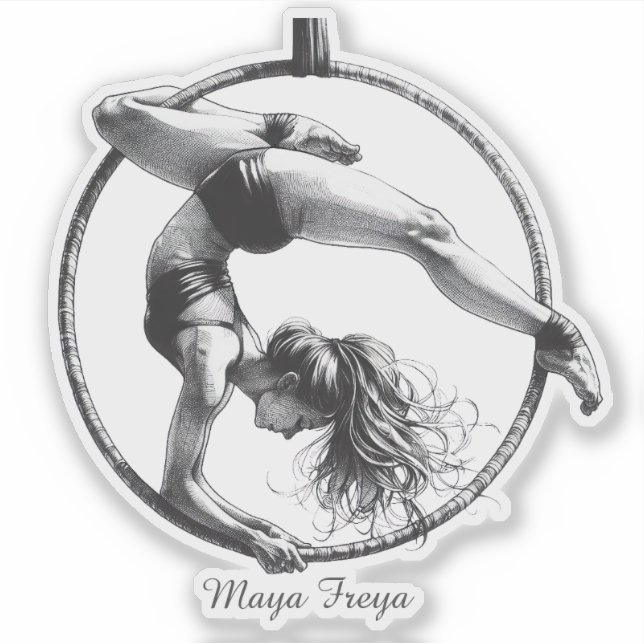 Aerial Ring Lyra Namn Klistermärken (Framsida)