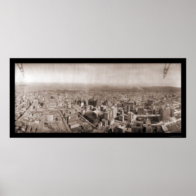 Aerial San Francisco Photo 1908 Poster (Framsidan)