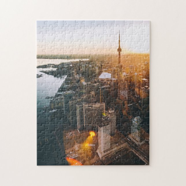 Aerial Shot of Downtown Toronto, Ontario | Kanada Pussel (Vertikal)