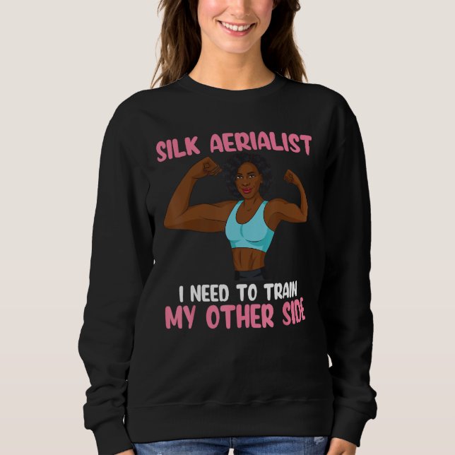 Aerial Silk Silk Aerialist Train My Other Side T Shirt (Framsida)