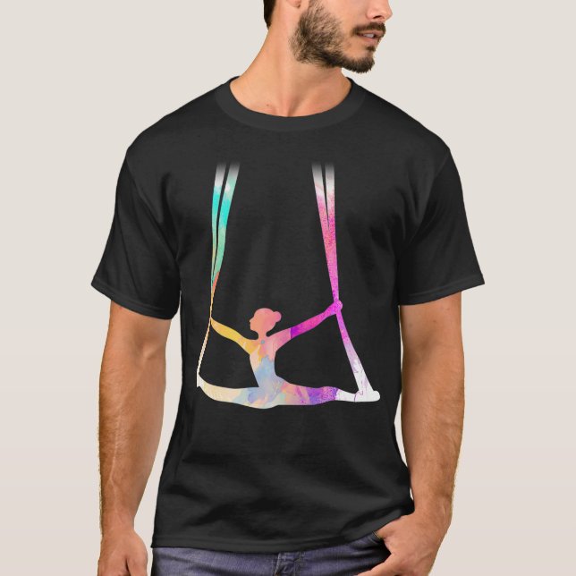 Aerial Silke Circus Yoga  T Shirt (Framsida)