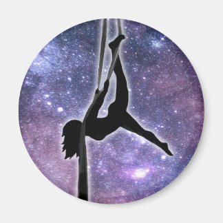 Aerial Silke Dancer Silhouette Galaxy Magnet