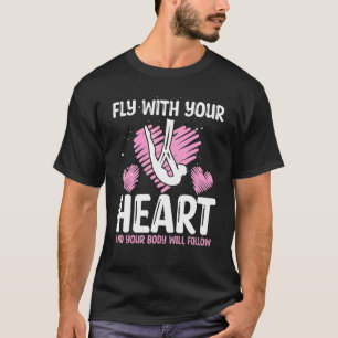 Aerial Silkesdans Luftyoga Gymnastik Akrobater A T Shirt
