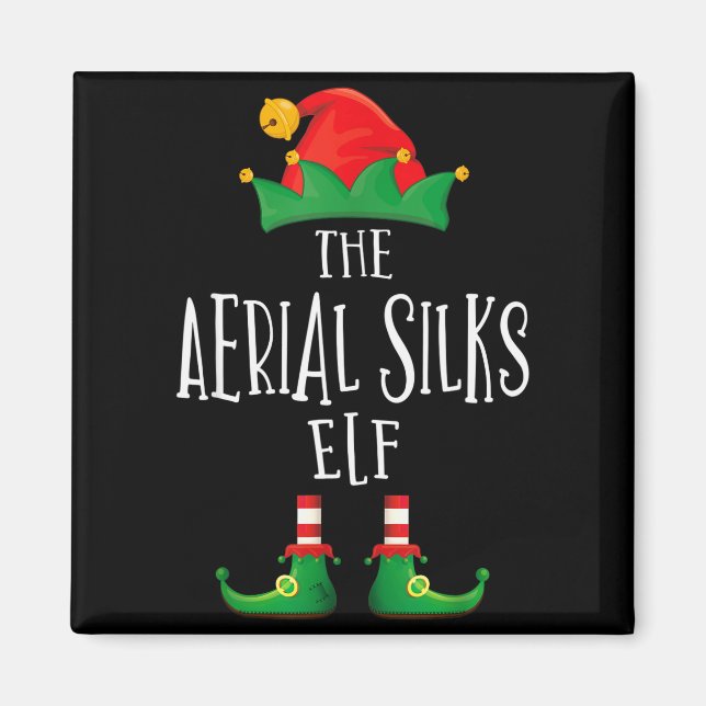 Aerial Silks Elf Shirt Family Matching Pajamas Chr Magnet (Framsidan)