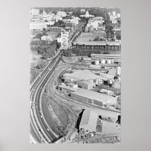 Aerial Torn Bridge Photo Poster