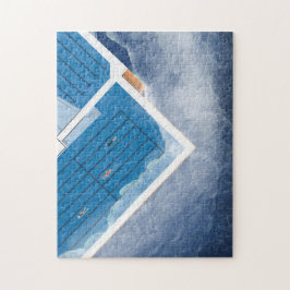 Aerial View Bondi Icebergs Pools Sydney Australia Pussel