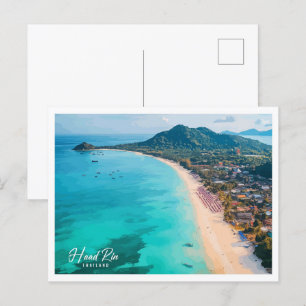 Aerial View Haad Rin Thailand Illustration Vykort