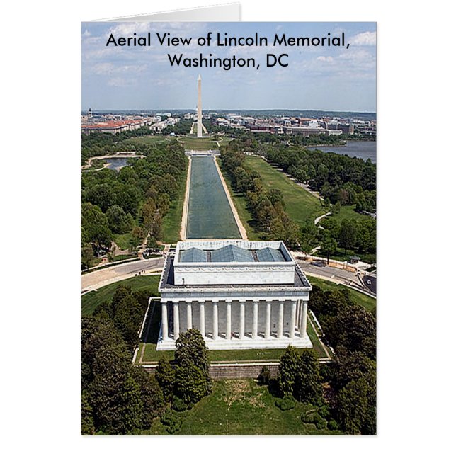 Aerial View Lincoln Memorial Washington DC Card Hälsningskort (Framsidan)