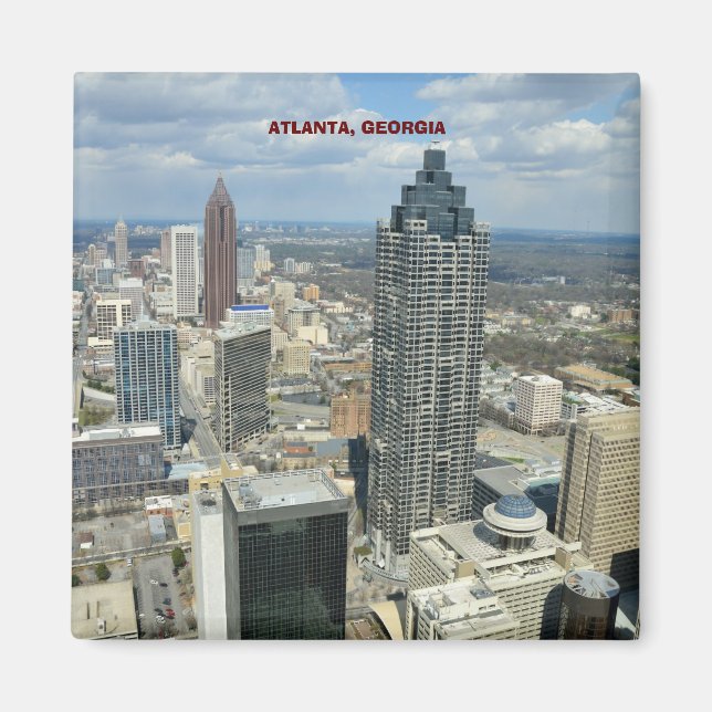 Aerial View of Atlanta, Georgien Magnet (Framsidan)