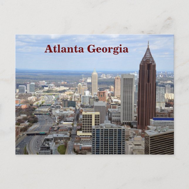 Aerial View of Atlanta, Georgien Vykort (Framsida)